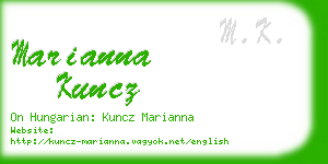 marianna kuncz business card